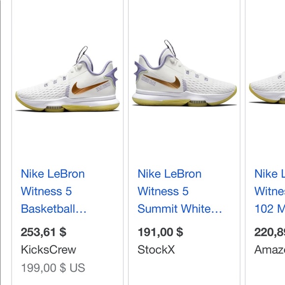 NIKE LEBRON WITNESS 5 CQ9380-102 - Picture 3 of 7